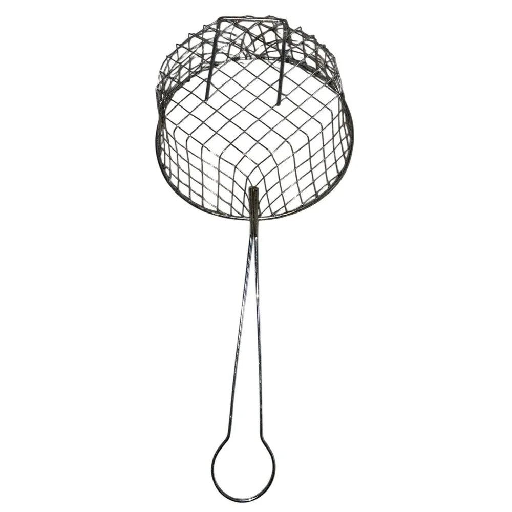 Round‎ Stainless Mesh Basket 7 Inch French Fryer Baskets With Handle